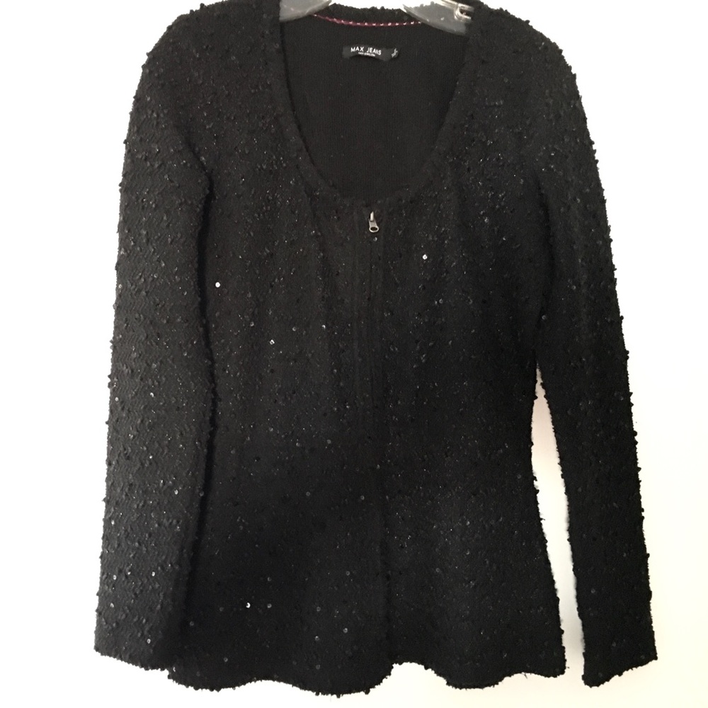 Stretchy, Zip Sequin Top | Max Jeans